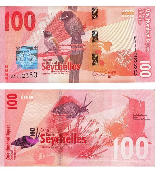 100 Rupees, Сейшельські острови, 2016 рік, UNC 003404 фото 100 Rupees, Сейшельські острови, 2016 рік, UNC 003404 фото