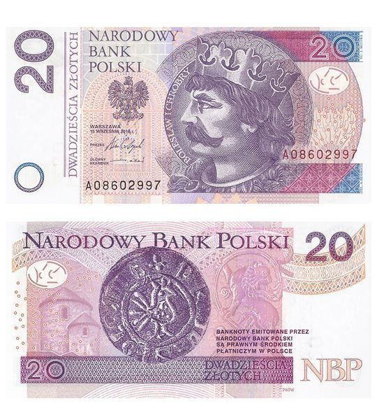 20 Zlotys, Polonia, 2016, UNC 004431 фото 20 Zlotys, Polonia, 2016, UNC 004431 фото