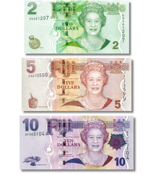 3 banconote 2, 5, 10 Dollari, Fiji, anni 2007 - 2011, UNC 005396 фото