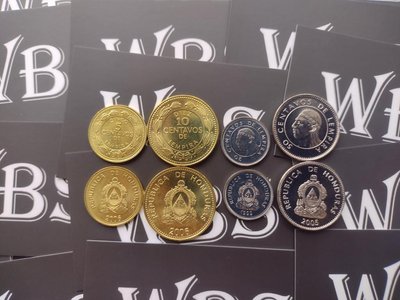 4 coins 5, 10, 20, 50 Cents, Honduras, 1999 - 2006, UNC