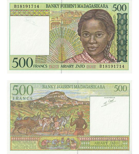500 法郎, 马达加斯加, 1994年, 全新 003355 фото 500 法郎, 马达加斯加, 1994年, 全新 003355 фото