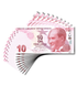 10 banconote da 10 Lirasi, Turchia, anno 2009 (2021), UNC 004998 фото 1