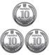 3 monete 10 Hryvnia, Ucraina, 2026, UNC Regione di Kherson, Regione di Kharkiv, Regione di Zaporizhzhia 004879 фото 2