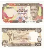 5 كواشا، زامبيا، 1989، UNC 004254 фото