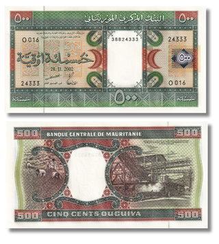500 Ouguiya, Mauretania, 2002, UNC