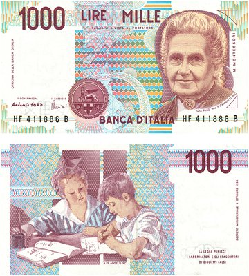 1000 Lire, Італія, 1990 рік, UNC 003110 фото