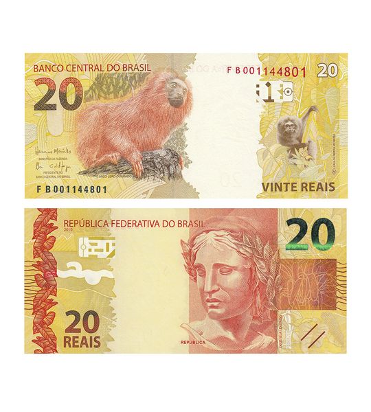 20 Reais, Brazil, 2010 ( 2020 ), UNC