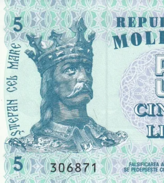 5 lejów, Mołdawia, 2013 rok, UNC