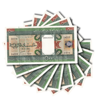 10 banknot&oacute;w 500 Ouguiya, Mauretania, 2002, UNC