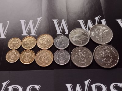 6 coins 1, 5, 10, 25 Cent 1, 5 Rupees, Seychelles, 2004 - 2010 / 2010 - 2014, UNC
