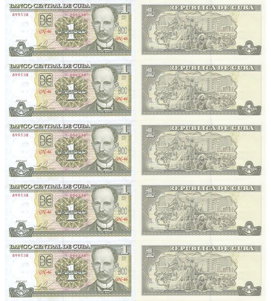 10 Banconote 1 Peso, Cuba, 2017, UNC 003061 фото 10 Banconote 1 Peso, Cuba, 2017, UNC 003061 фото