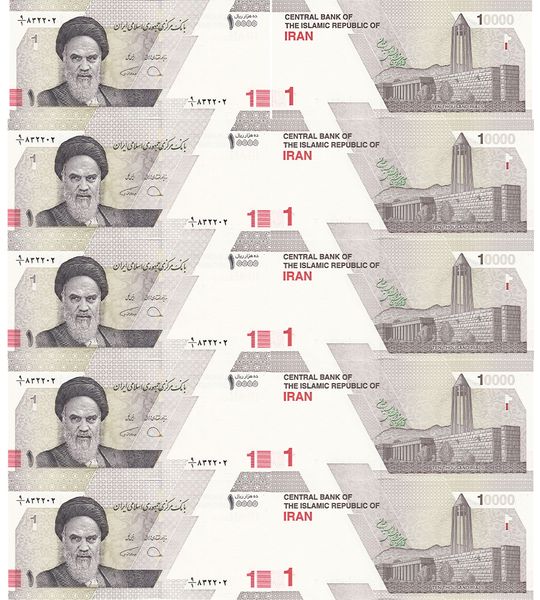 10 banknotów 1 Tuman (10000 Rials), Iranu, 2022, UNC