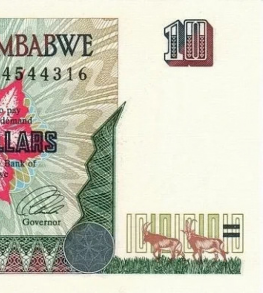 10 Dollars, Zimbabwe, 1997, UNC 005548 фото