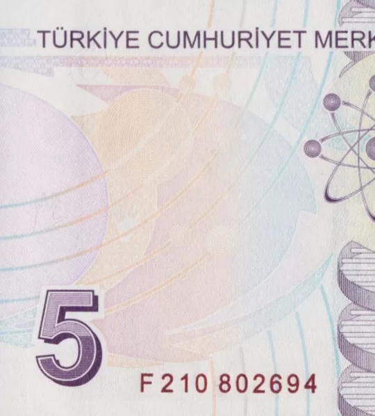 5 Lirasi, Turchia, 2009 (2022), UNC 003357 фото
